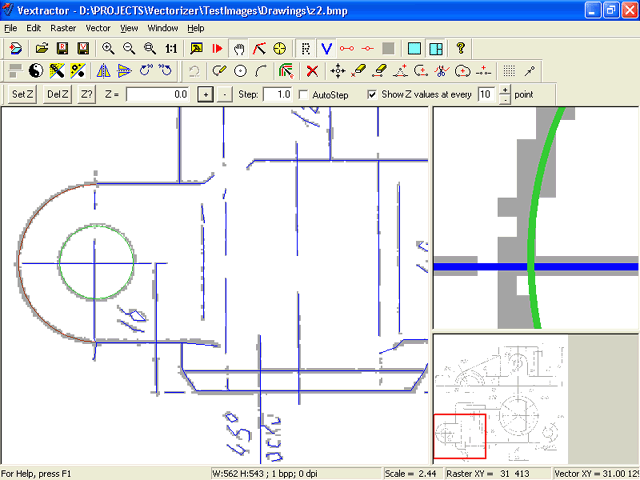 Screenshot of Vextractor